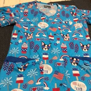 Scrub top worn once